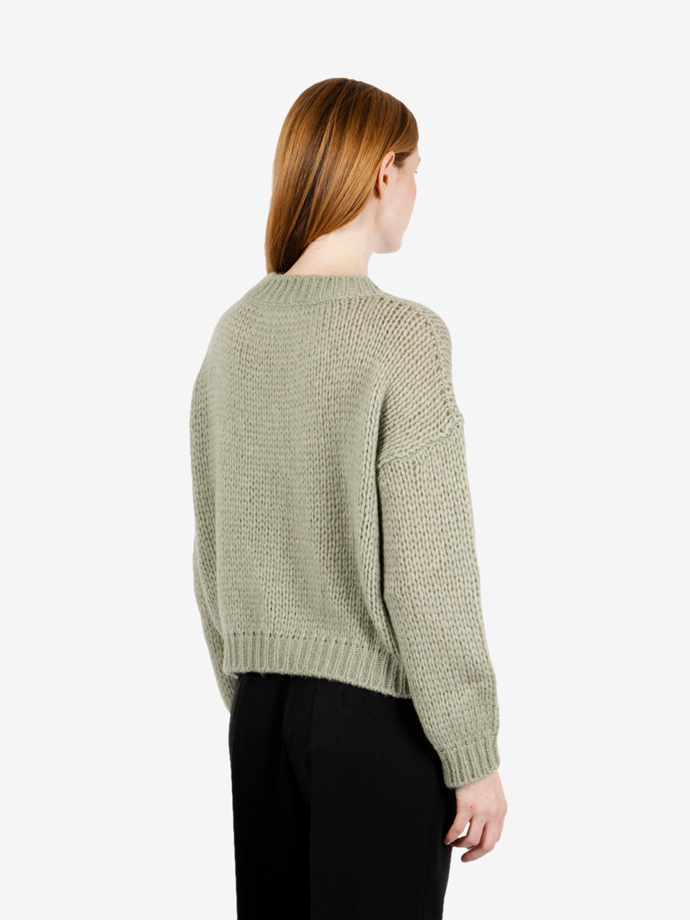 Sage crew neck jumper