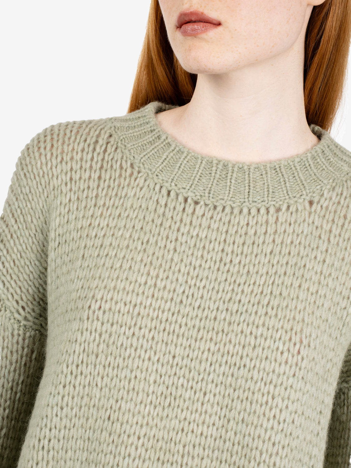Sage crew neck jumper