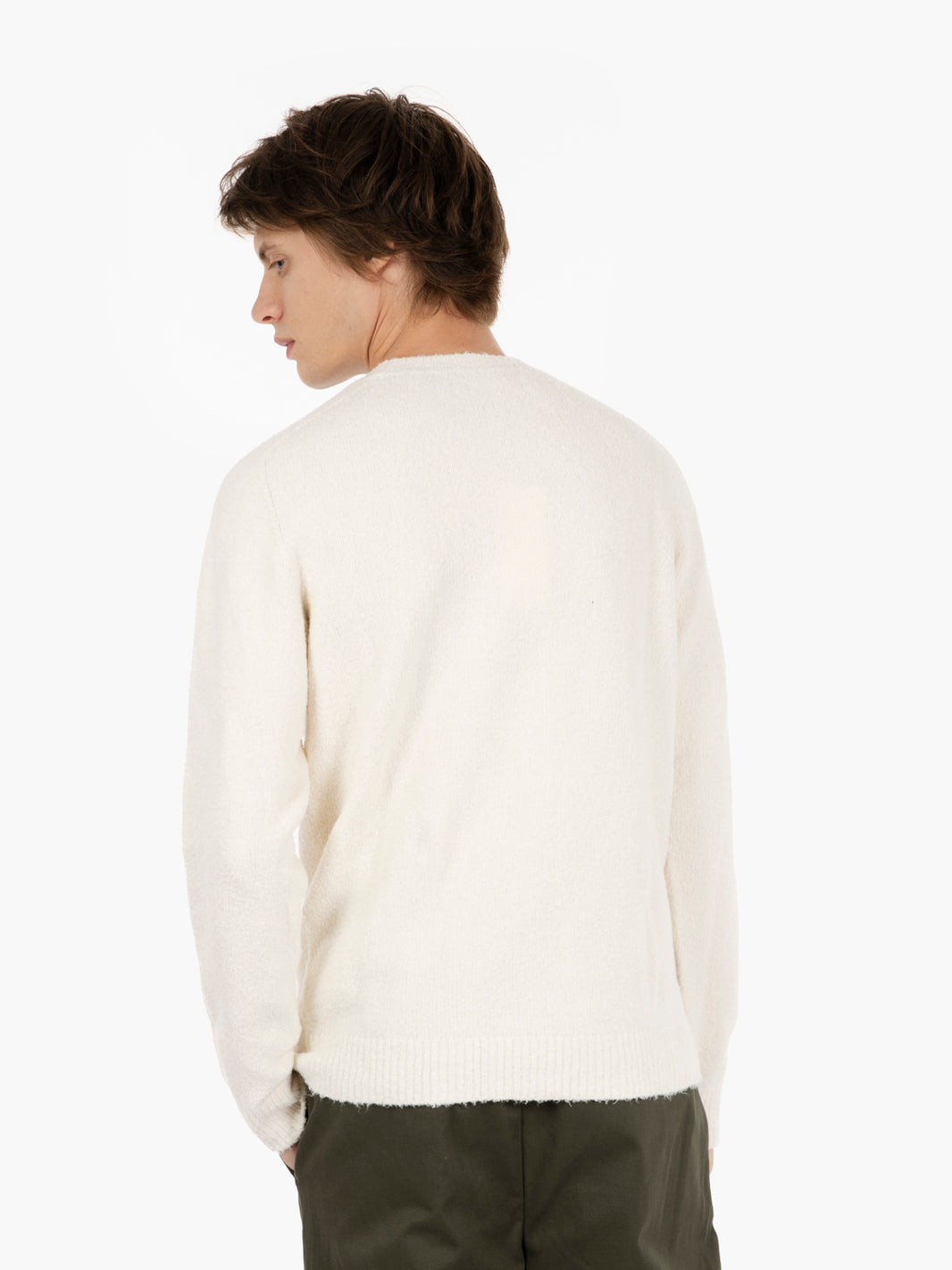 Maglione in misto cotone ecru