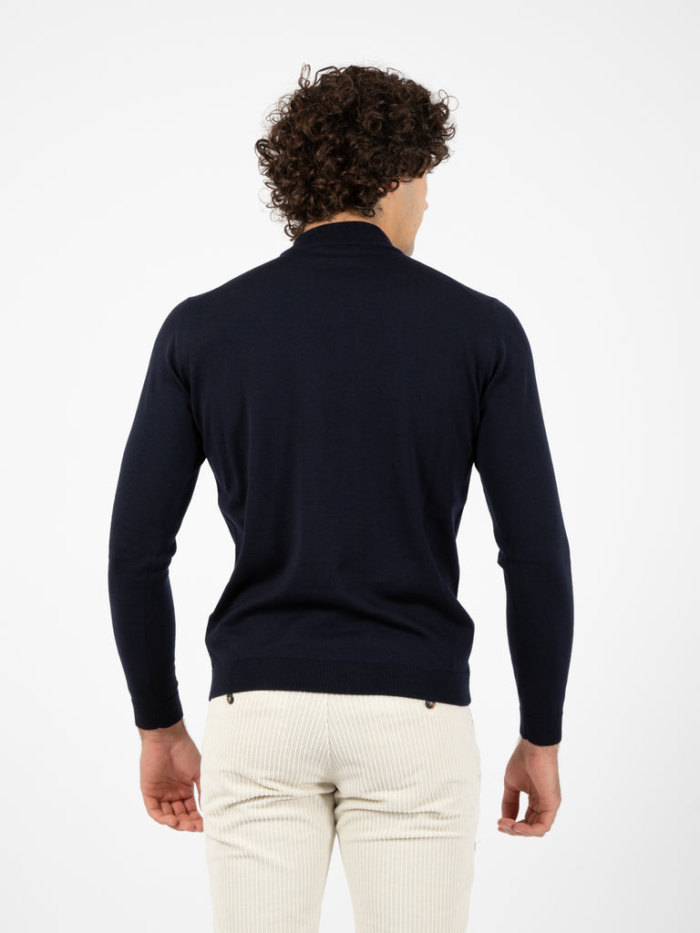 ROBERTO COLLINA - Maglione lupetto navy