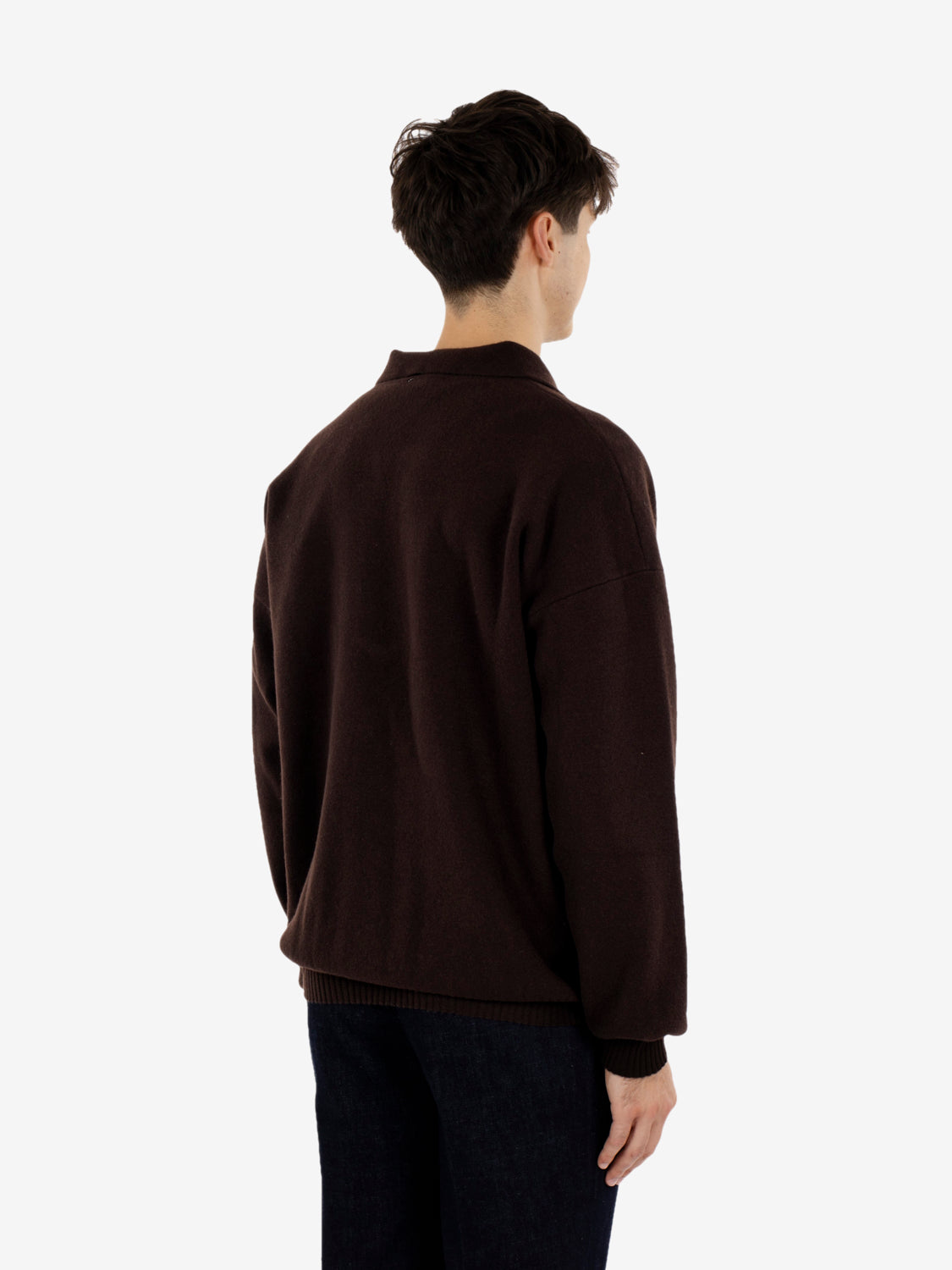 Polo con zip comfort moro