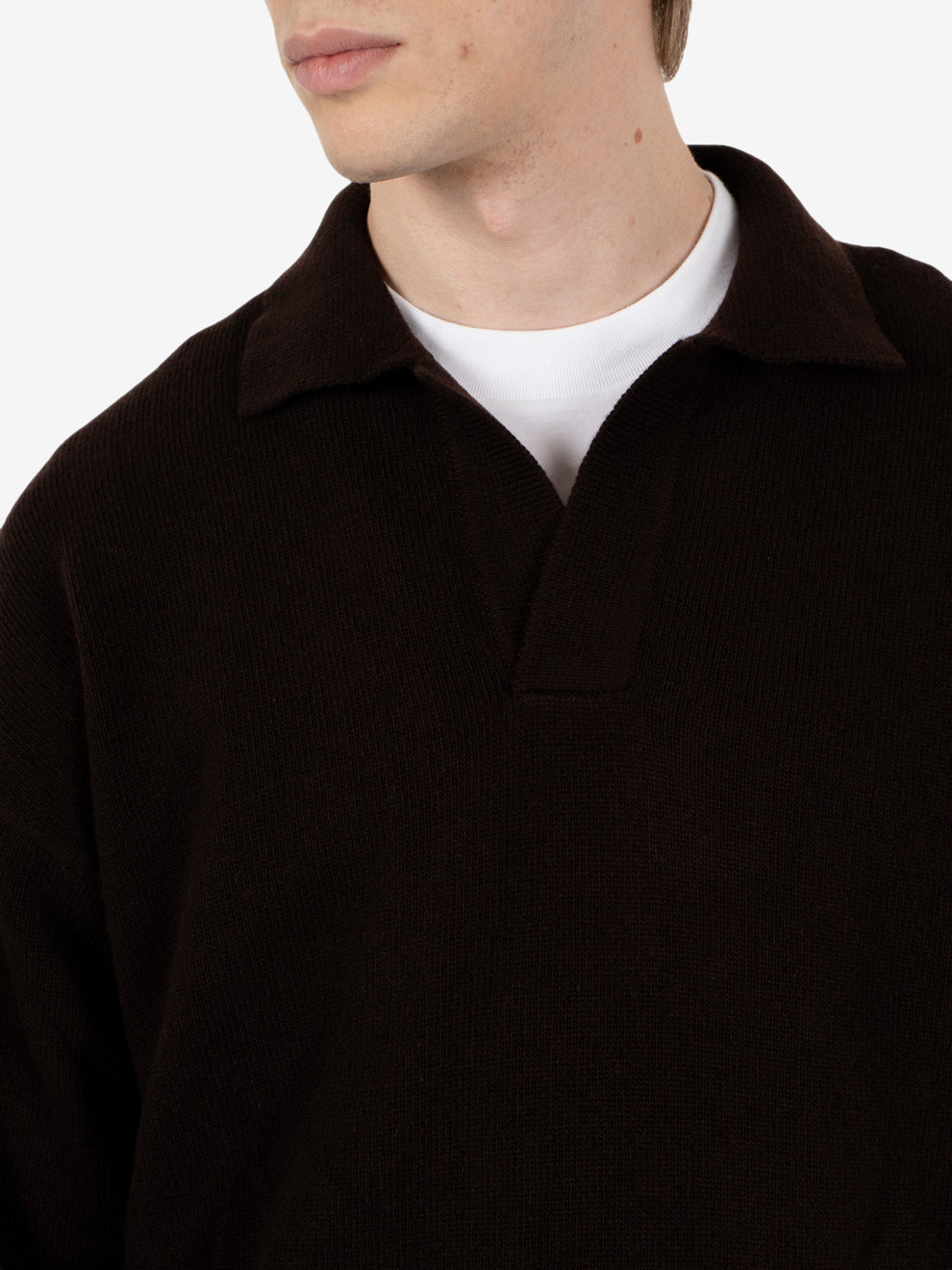 Polo skipper in maglia moro
