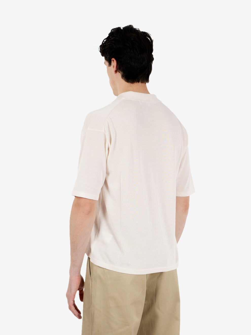 Polo manica corta comfy fit ecru