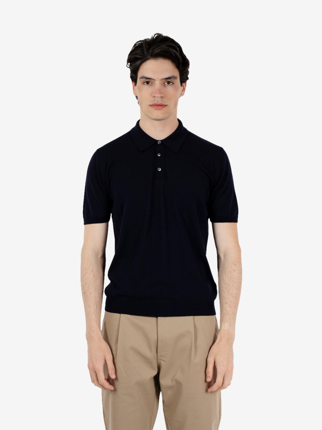 Polo manica corta comfy fit navy