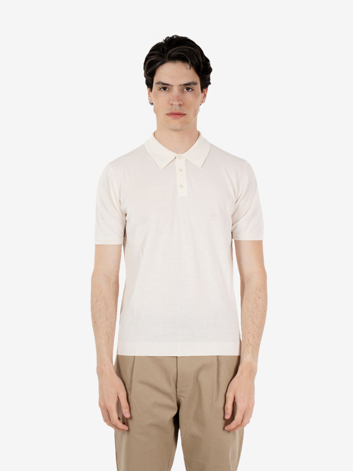Polo manica corta ecru