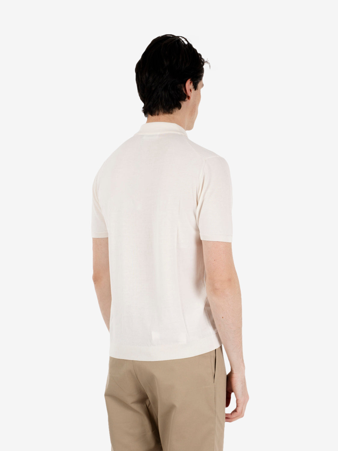 Polo manica corta ecru