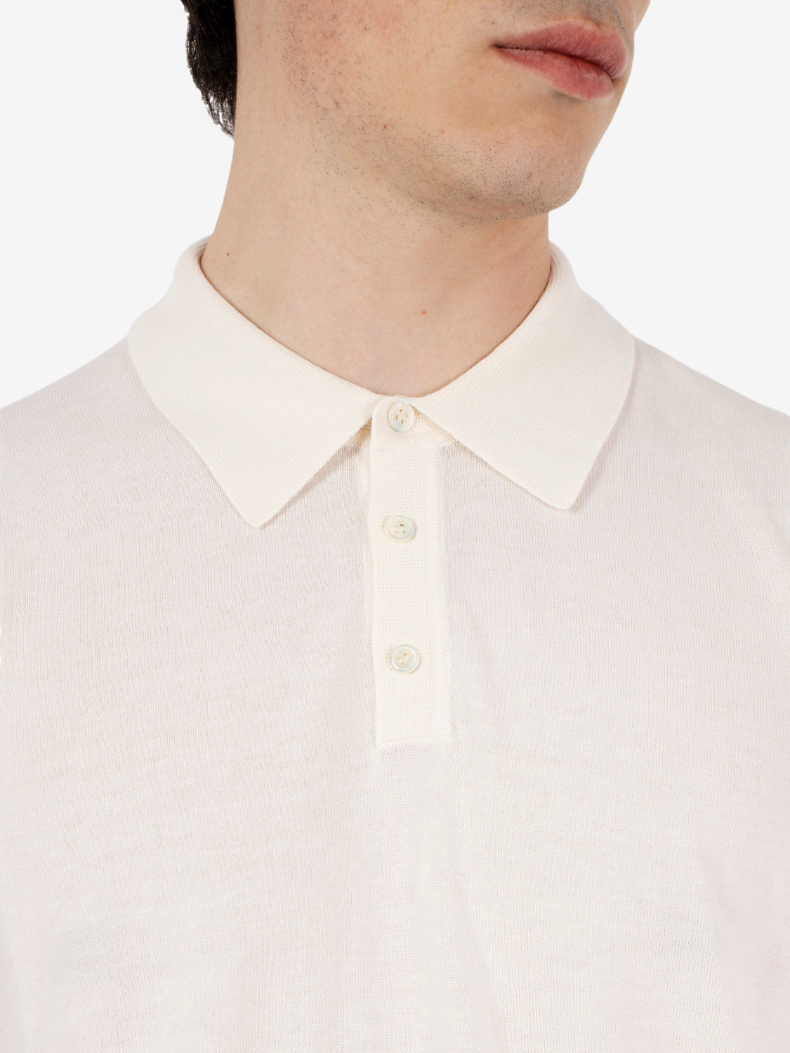 Polo manica corta ecru