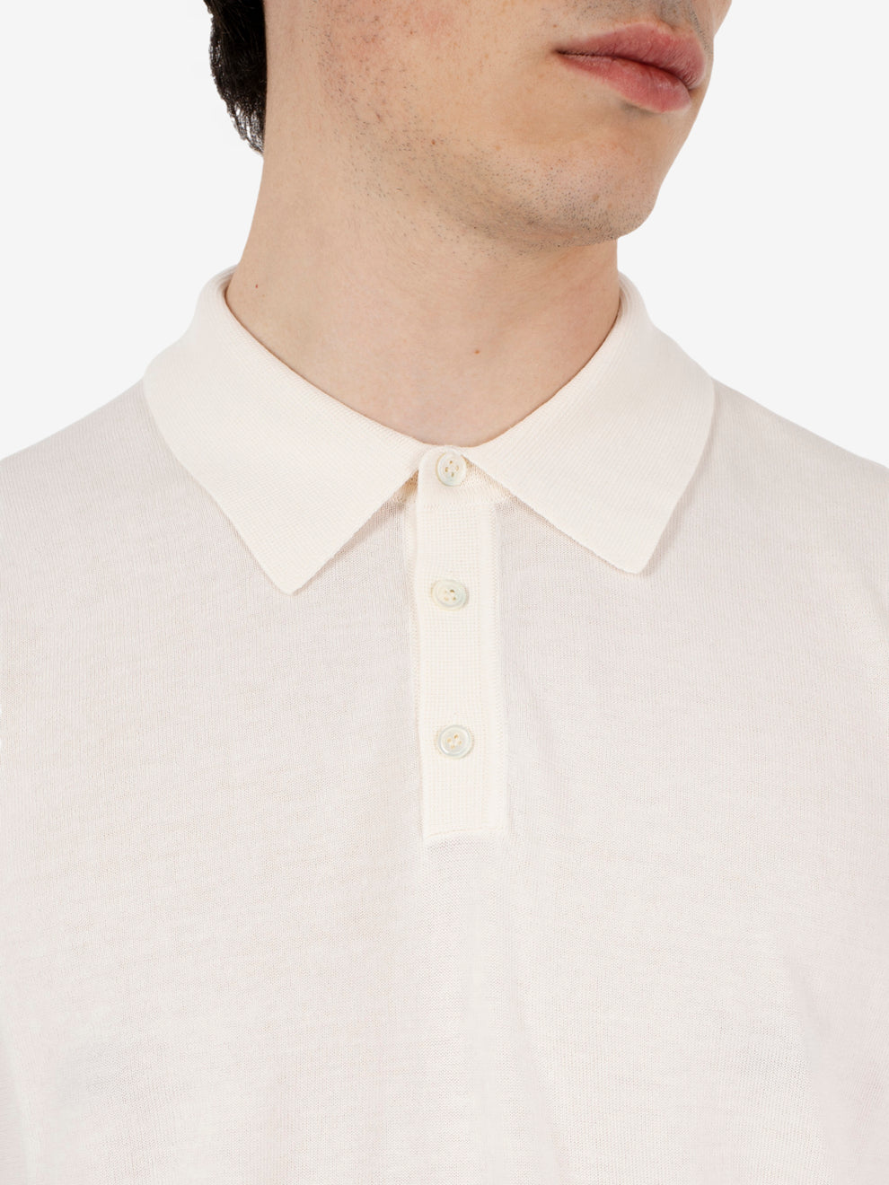 Polo manica corta ecru