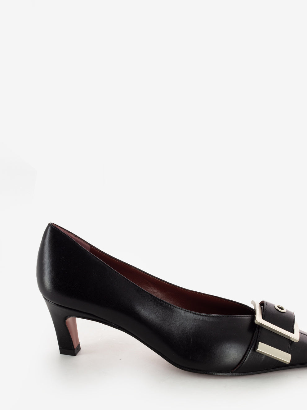 Décolleté Emilien con fibbia nero