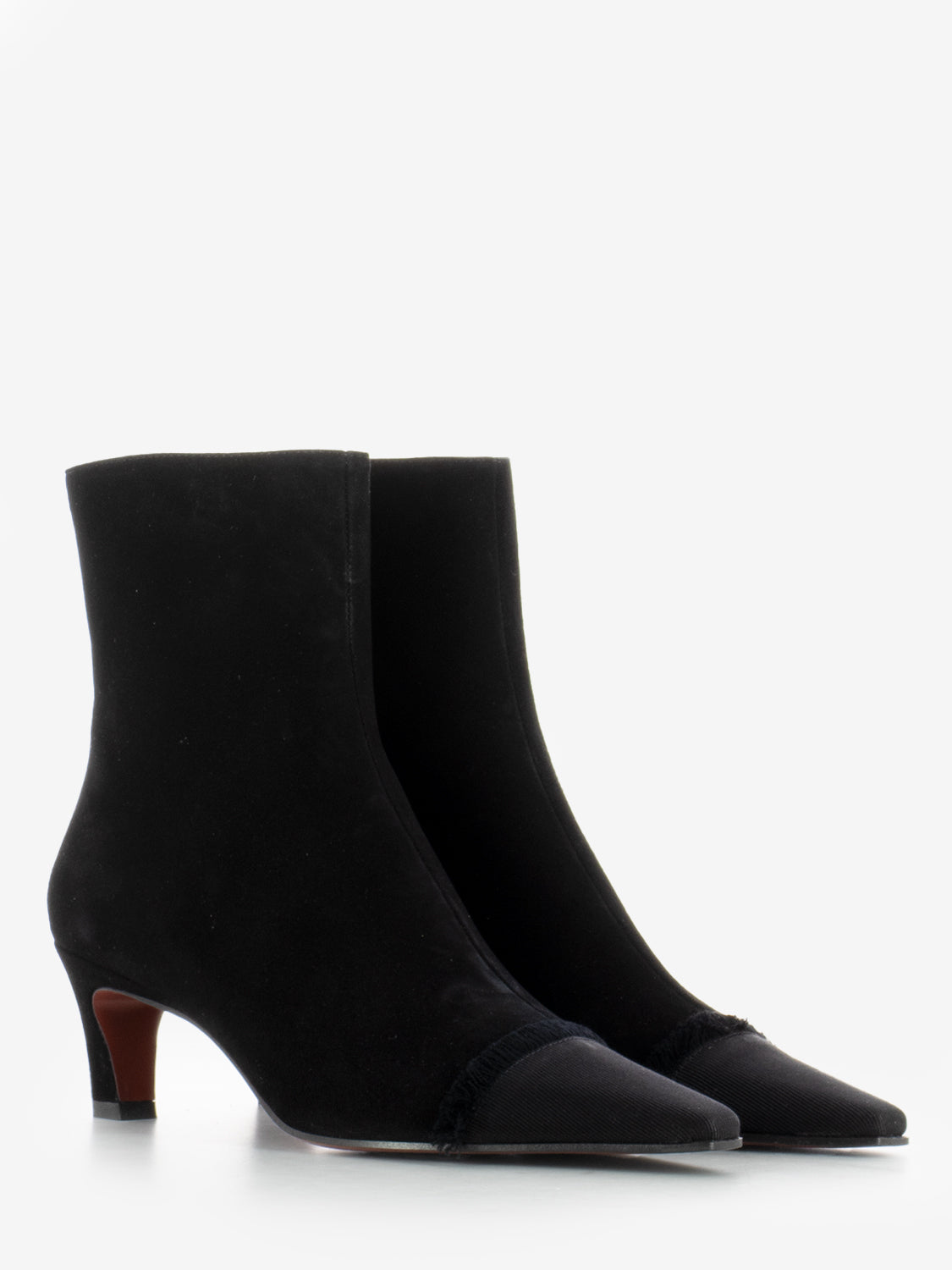 Tronchetto in camoscio nero