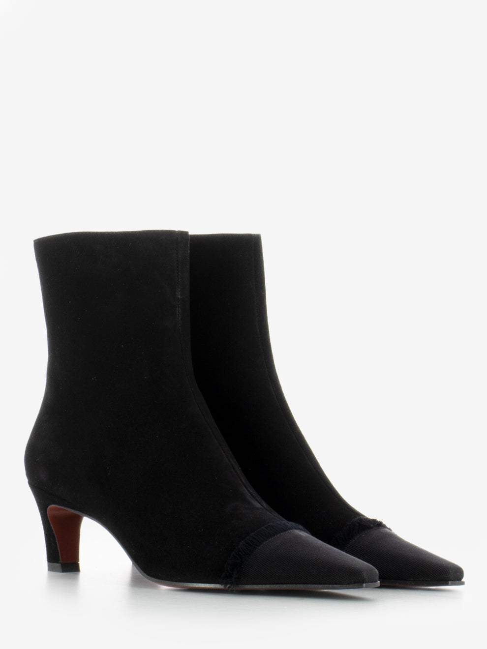 Tronchetto in camoscio nero