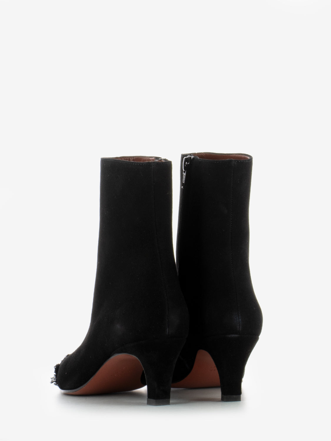 Tronchetto in camoscio nero