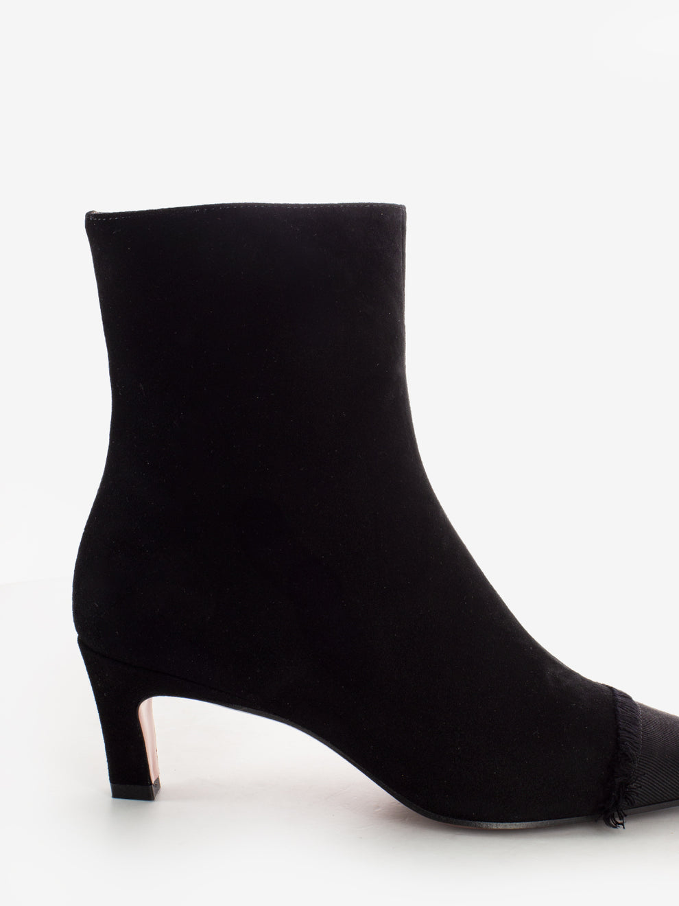 Tronchetto in camoscio nero