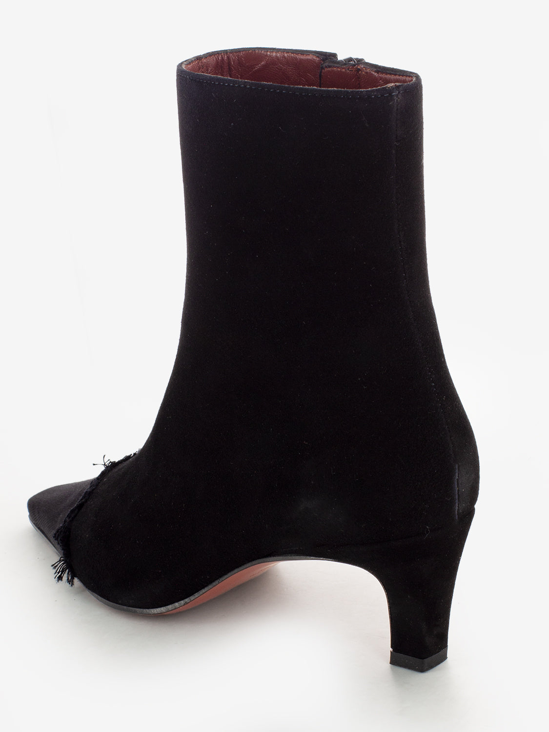 Tronchetto in camoscio nero
