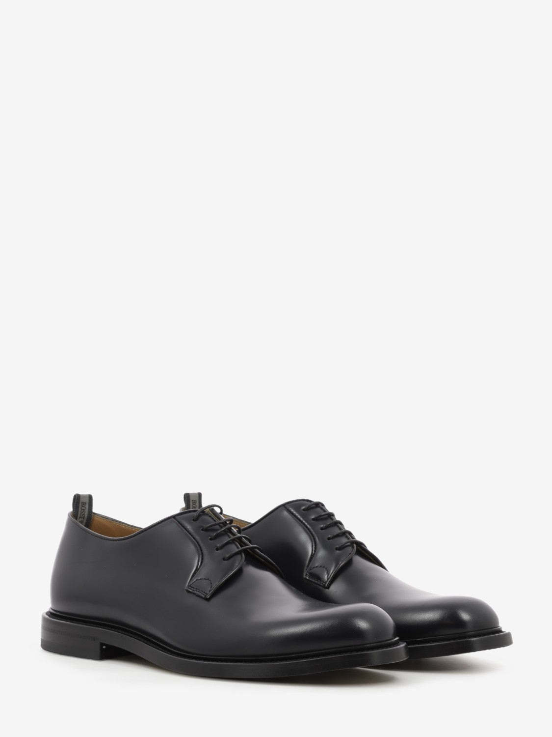 Dark blue leather derby