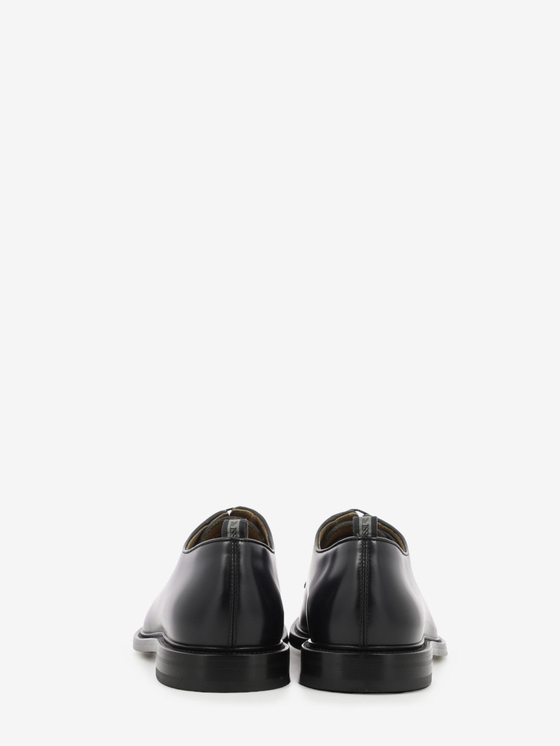 Dark blue leather derby
