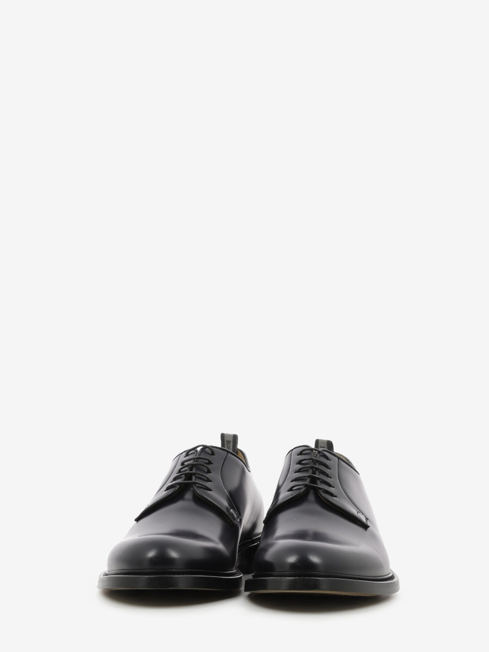 Dark blue leather derby
