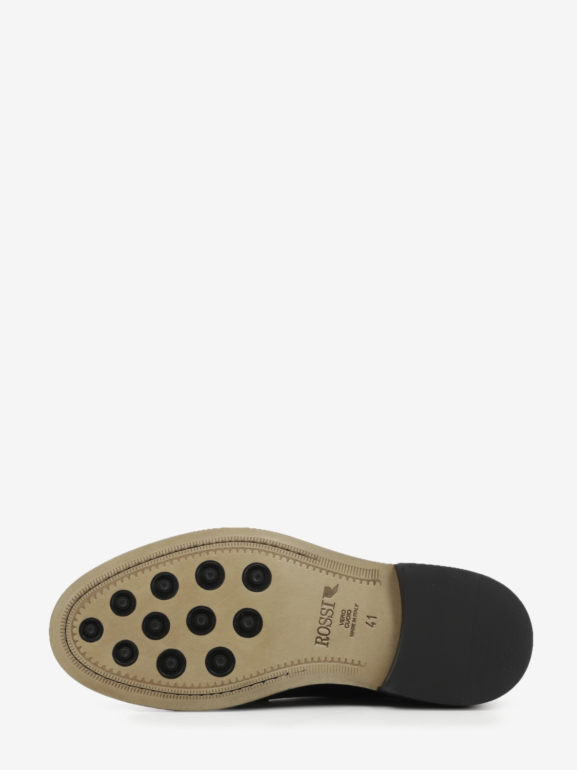Dark blue leather derby