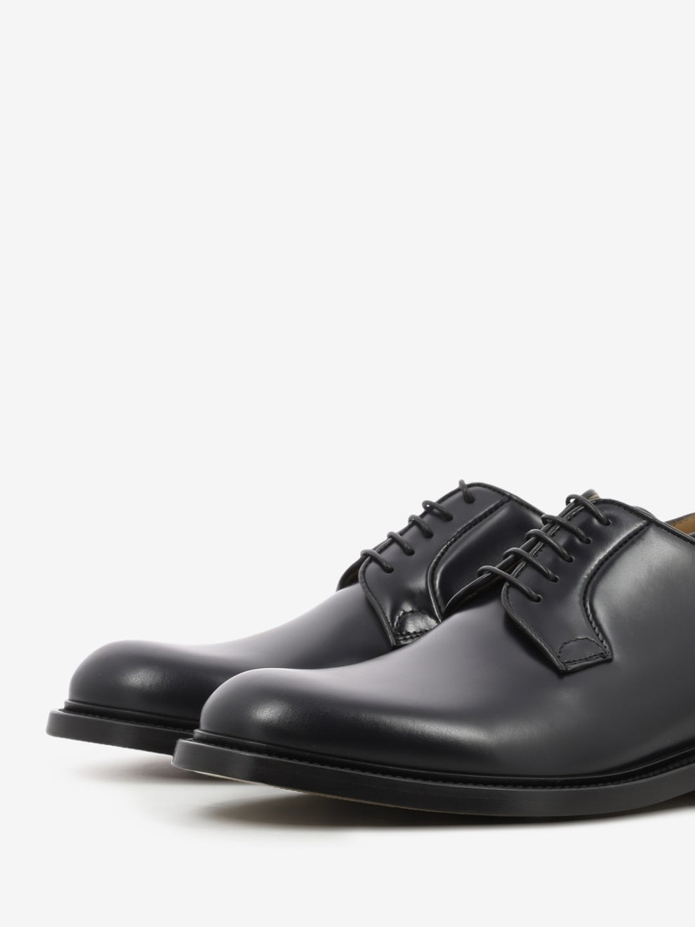 Dark blue leather derby