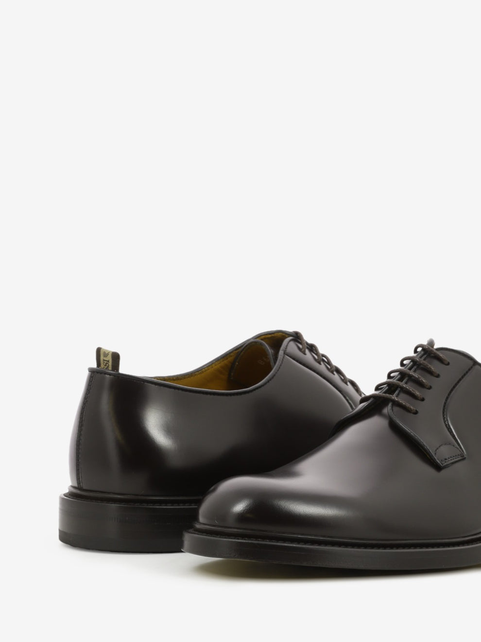 Dark brown leather derby
