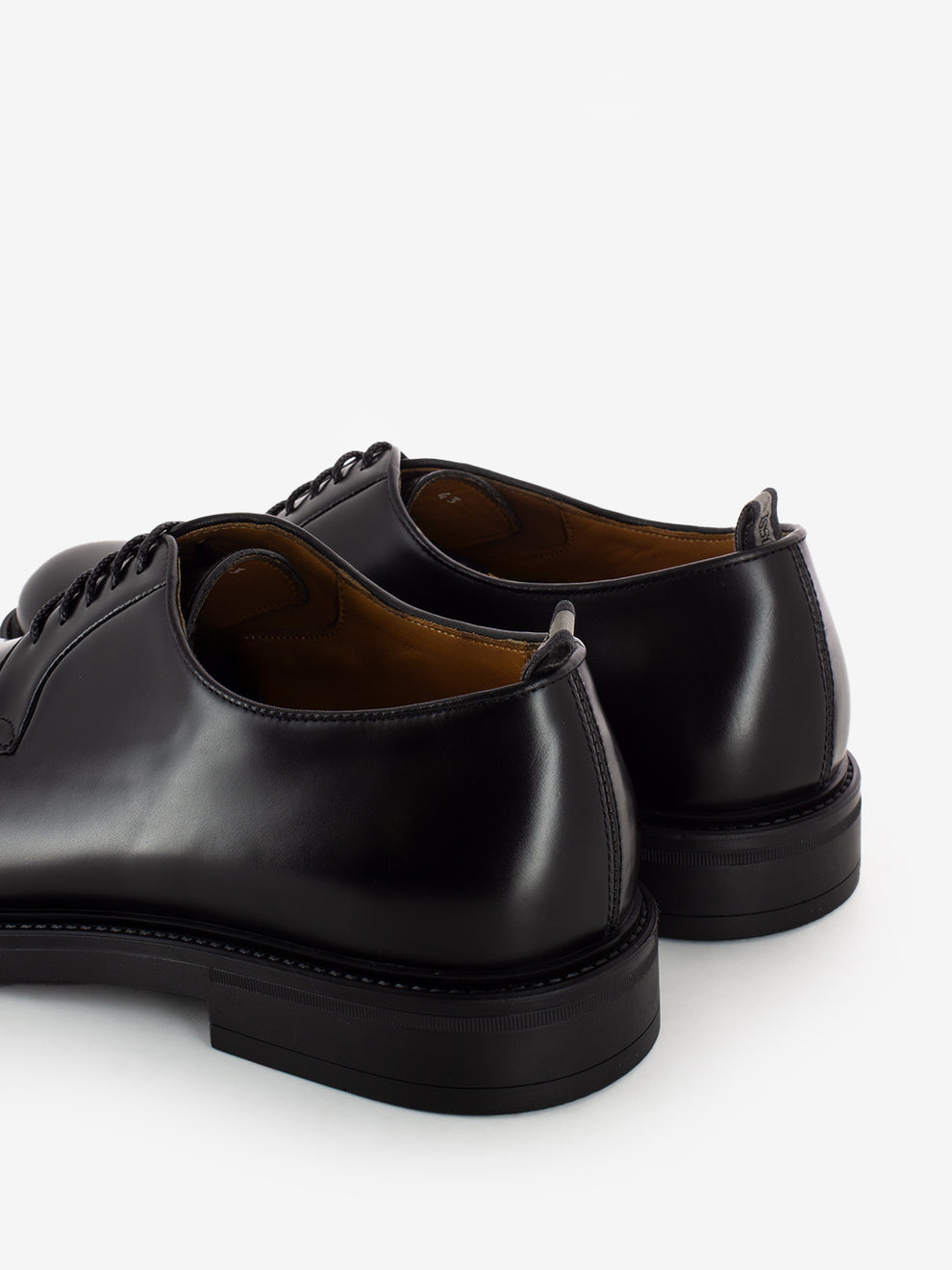 BLACK LACE-UP SHOE 403R_NERO