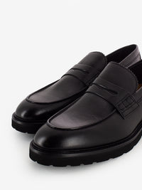 Black tank loafers