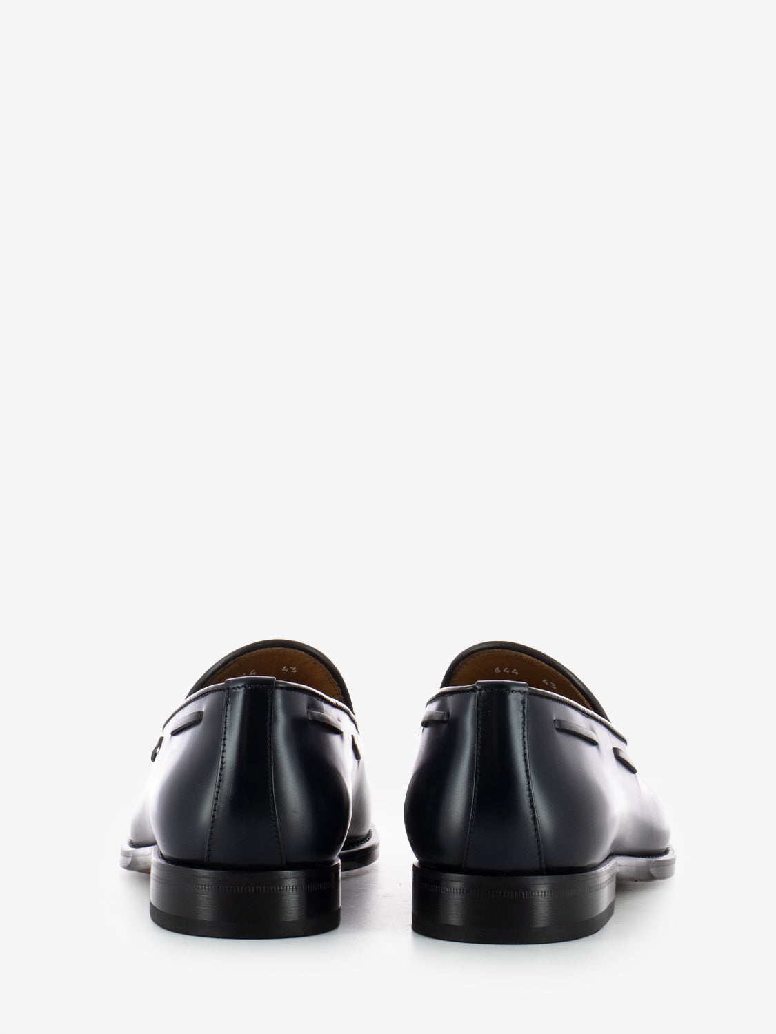 Blue Brushed Leather Loafers