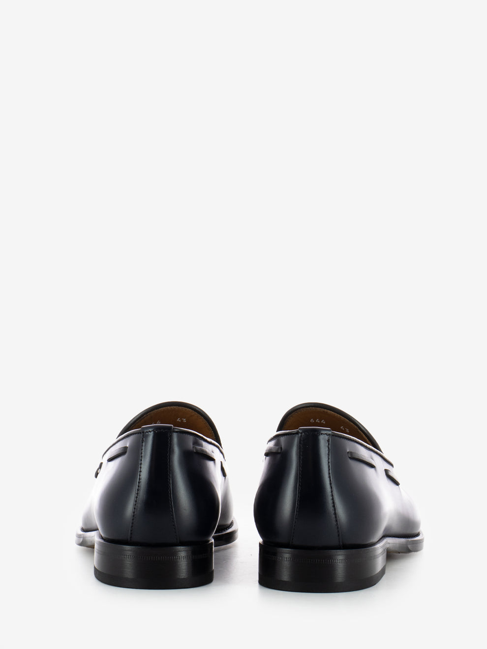 Blue Brushed Leather Loafers