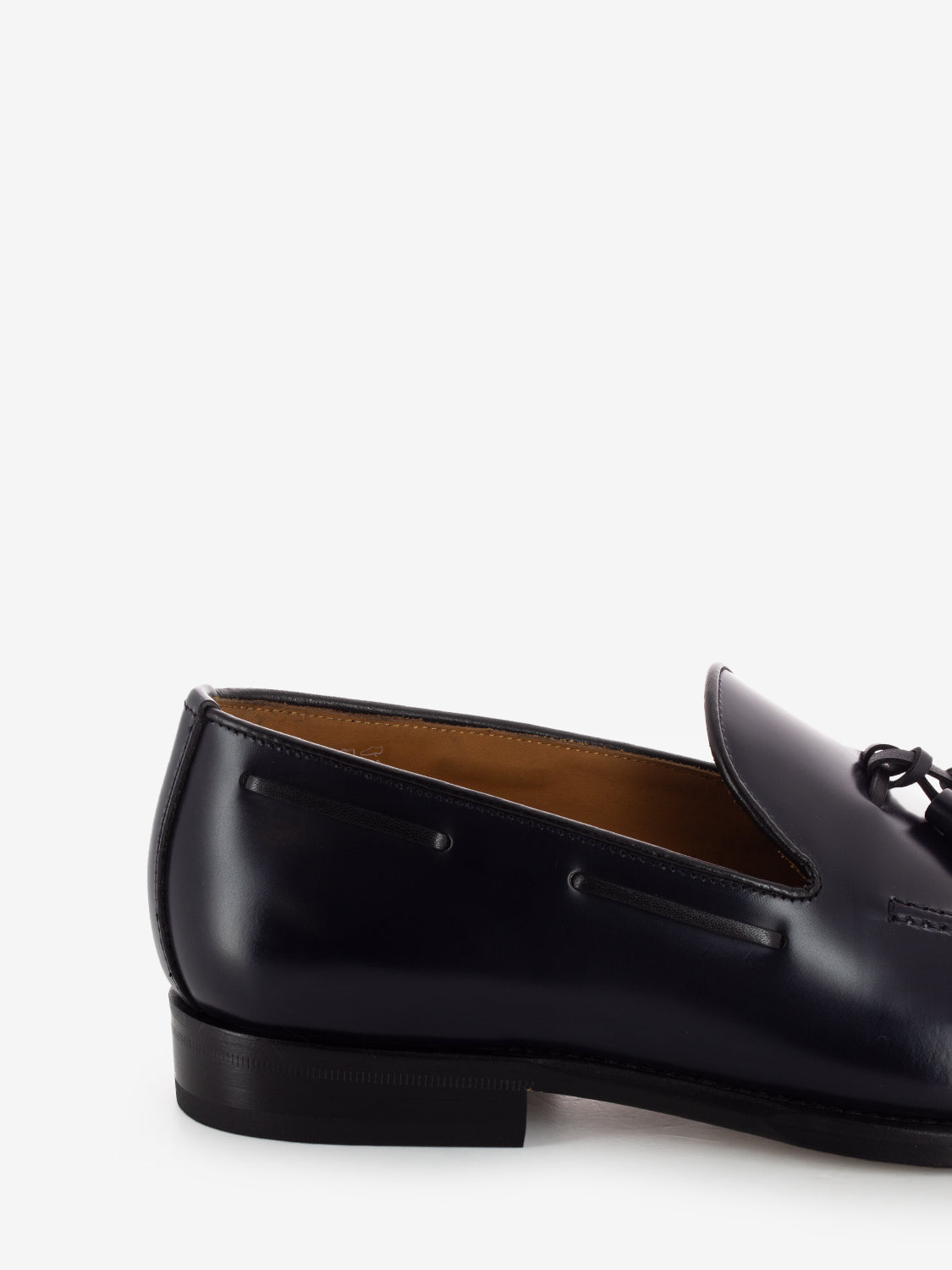 Blue Brushed Leather Loafers