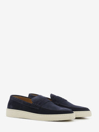Mocassino camoscio blu scuro