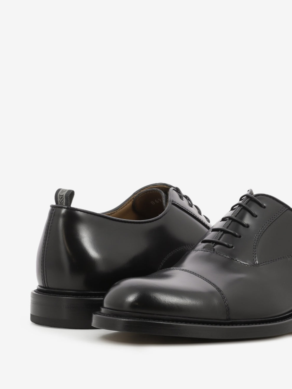 Black brushed derby shoe