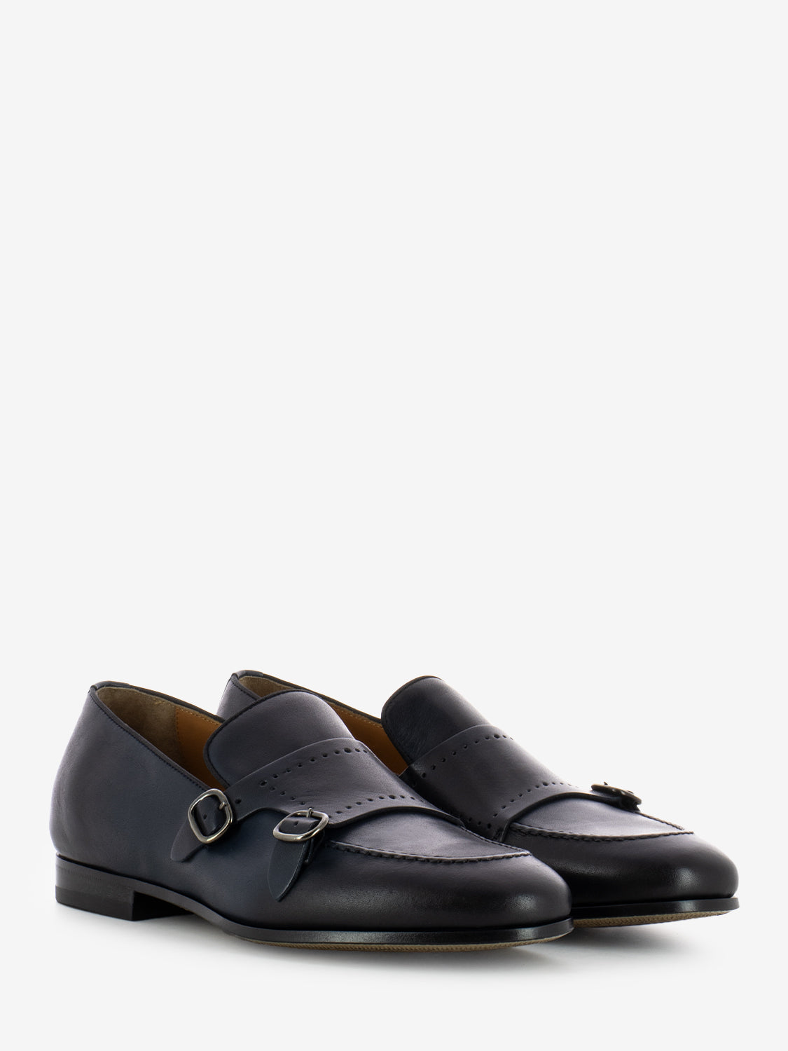 Scarpa elegante con fibbie blu