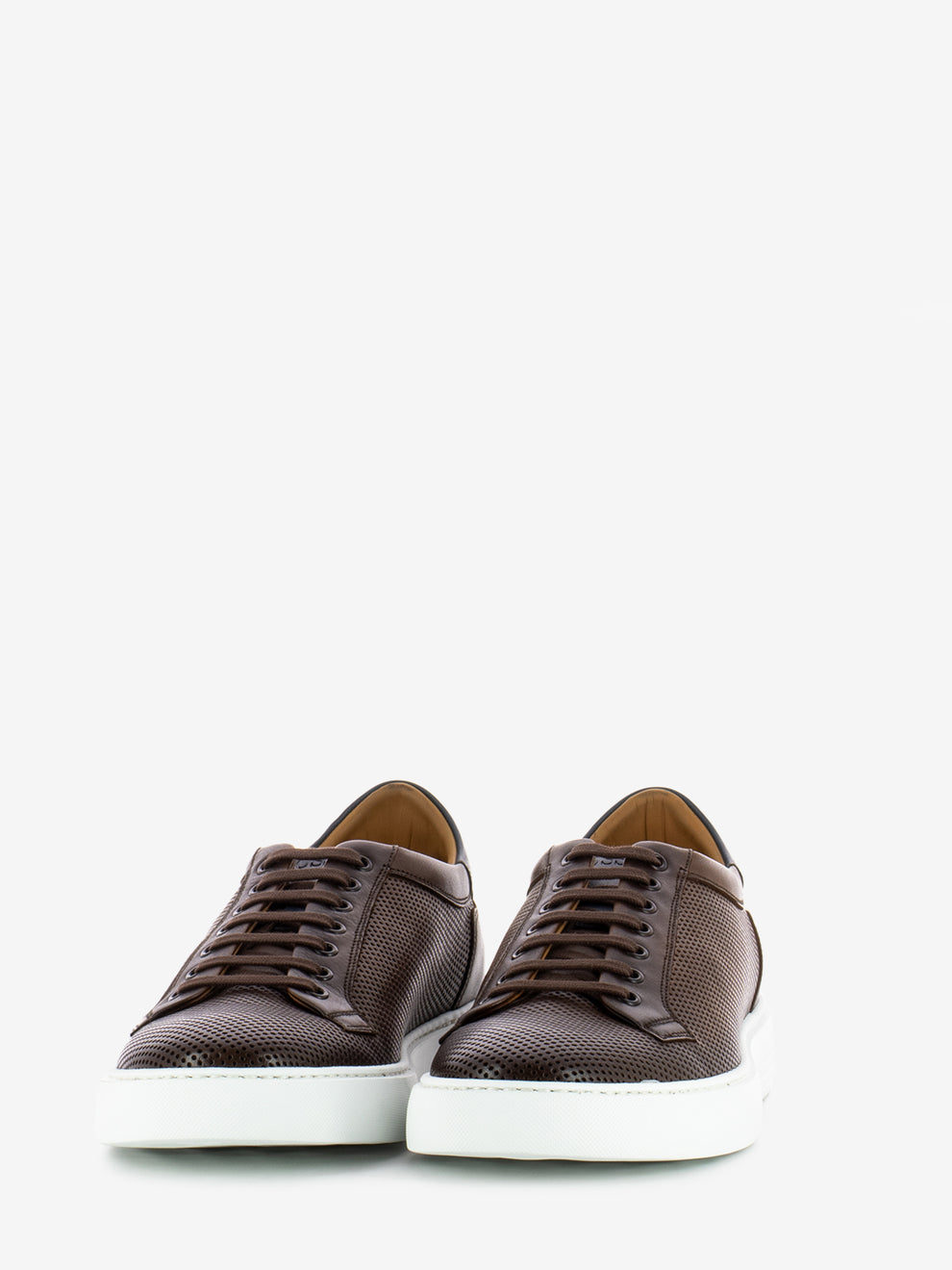 Sneakers punzonate castagna