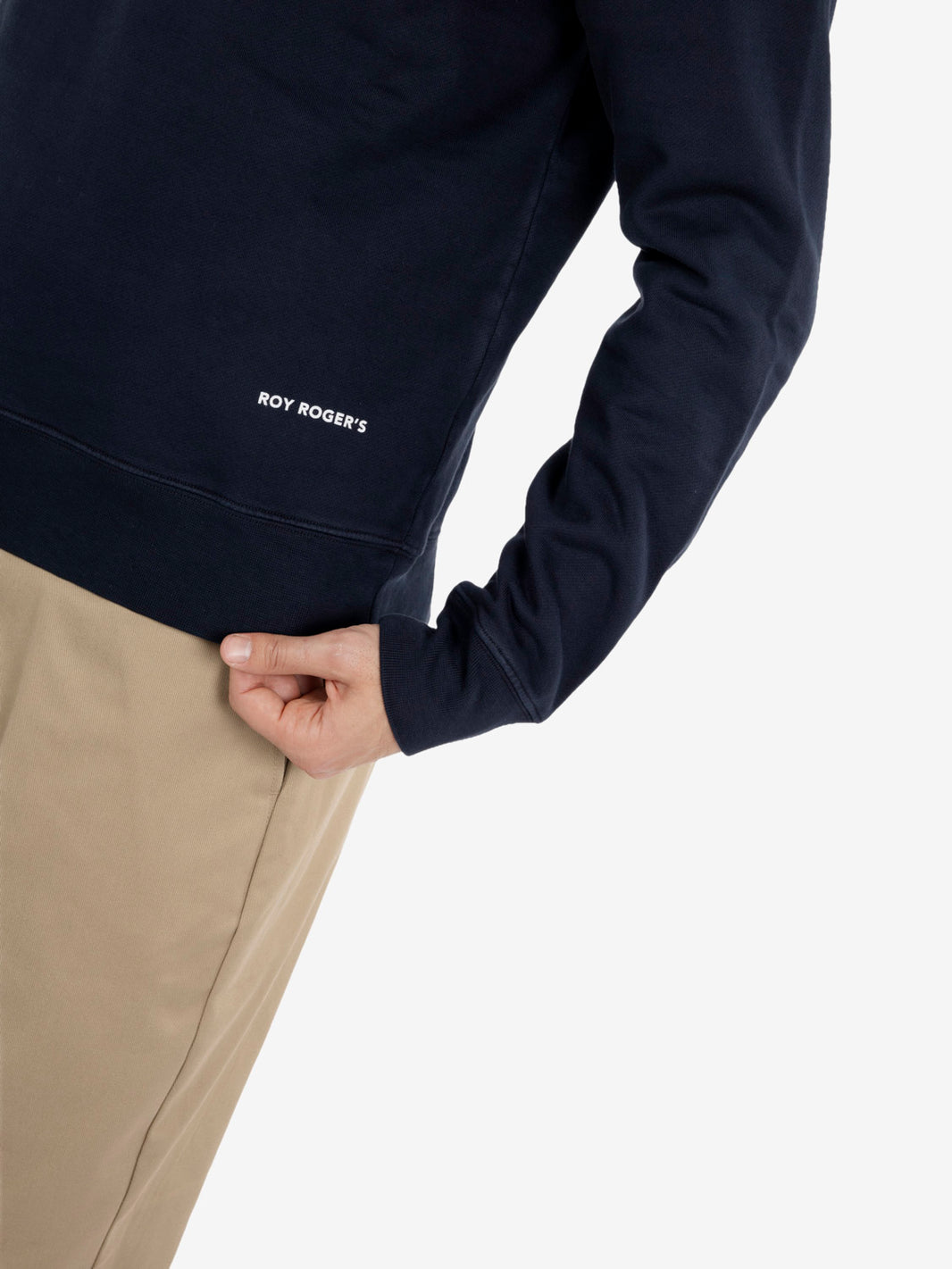 Crew Neck Supima sweater dyed blue navy
