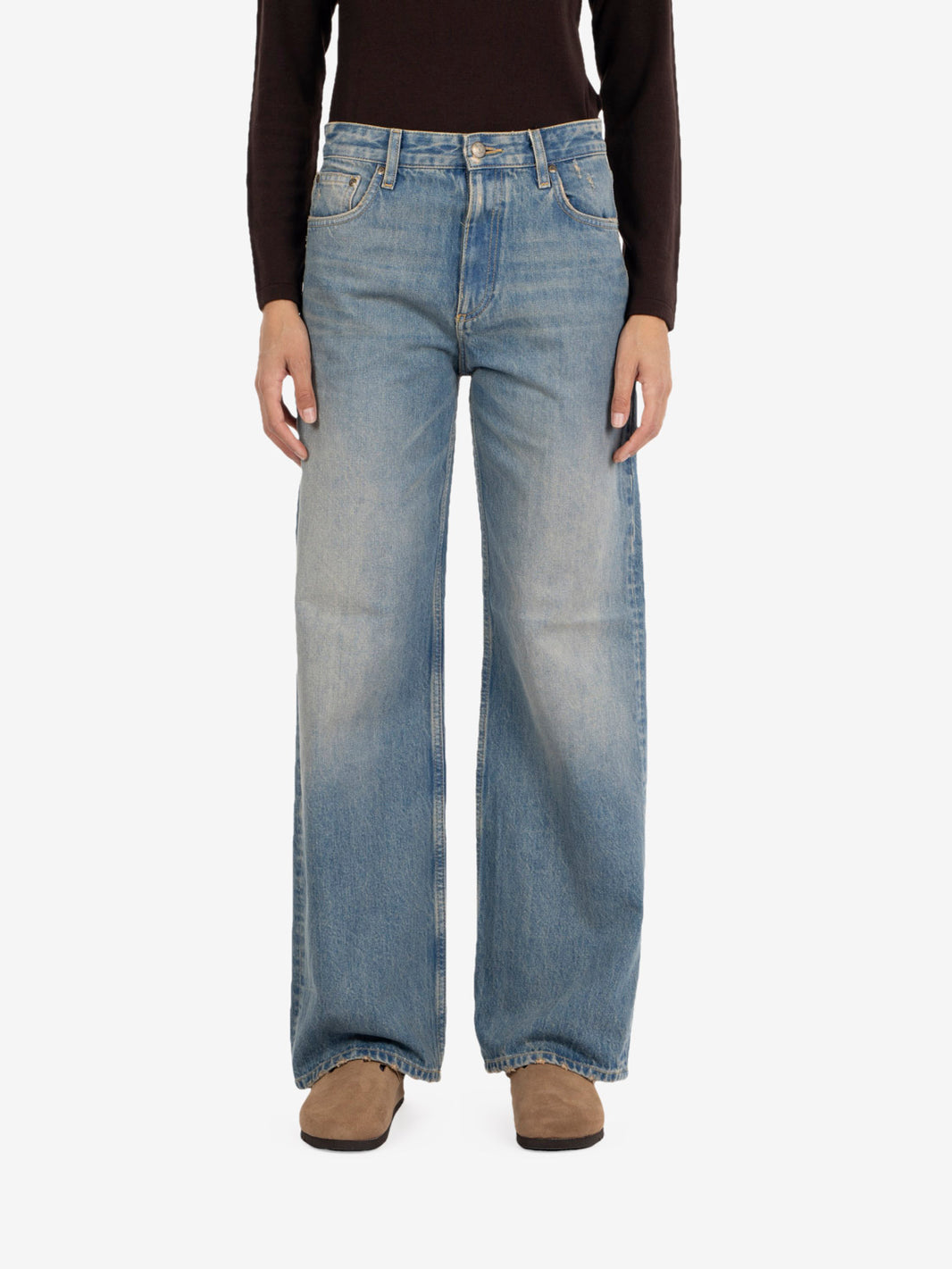 Super wide old glory denim mocha