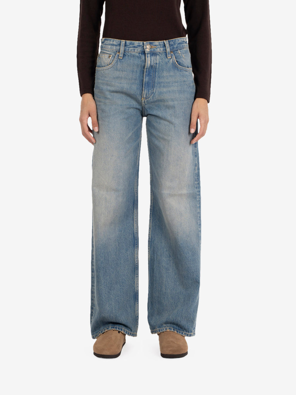 Super wide old glory denim mocha