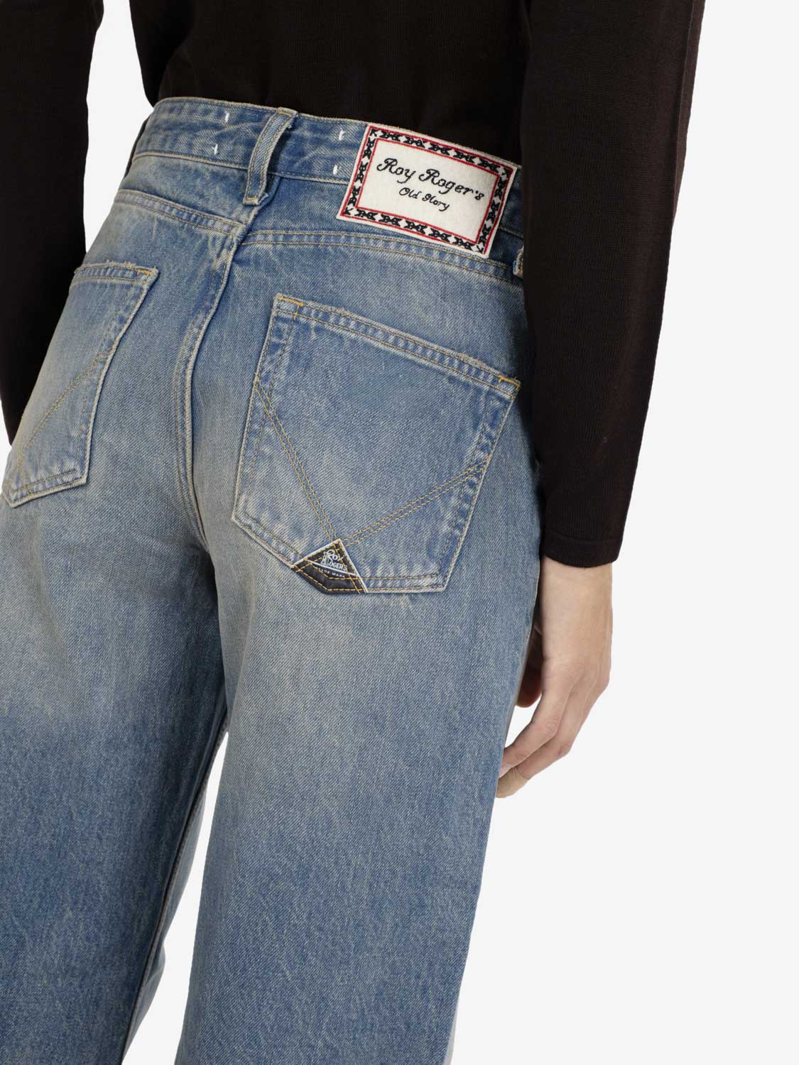 Super wide old glory denim mocha
