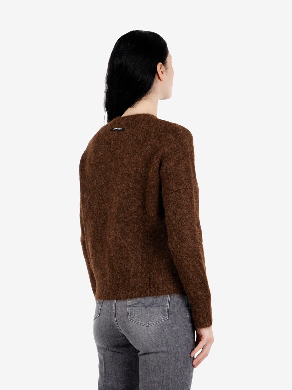 Crew neck alpaca blend vandyke brown