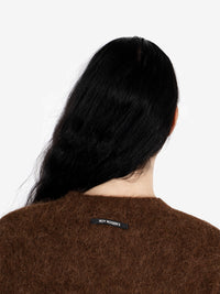 Crew neck alpaca blend vandyke brown