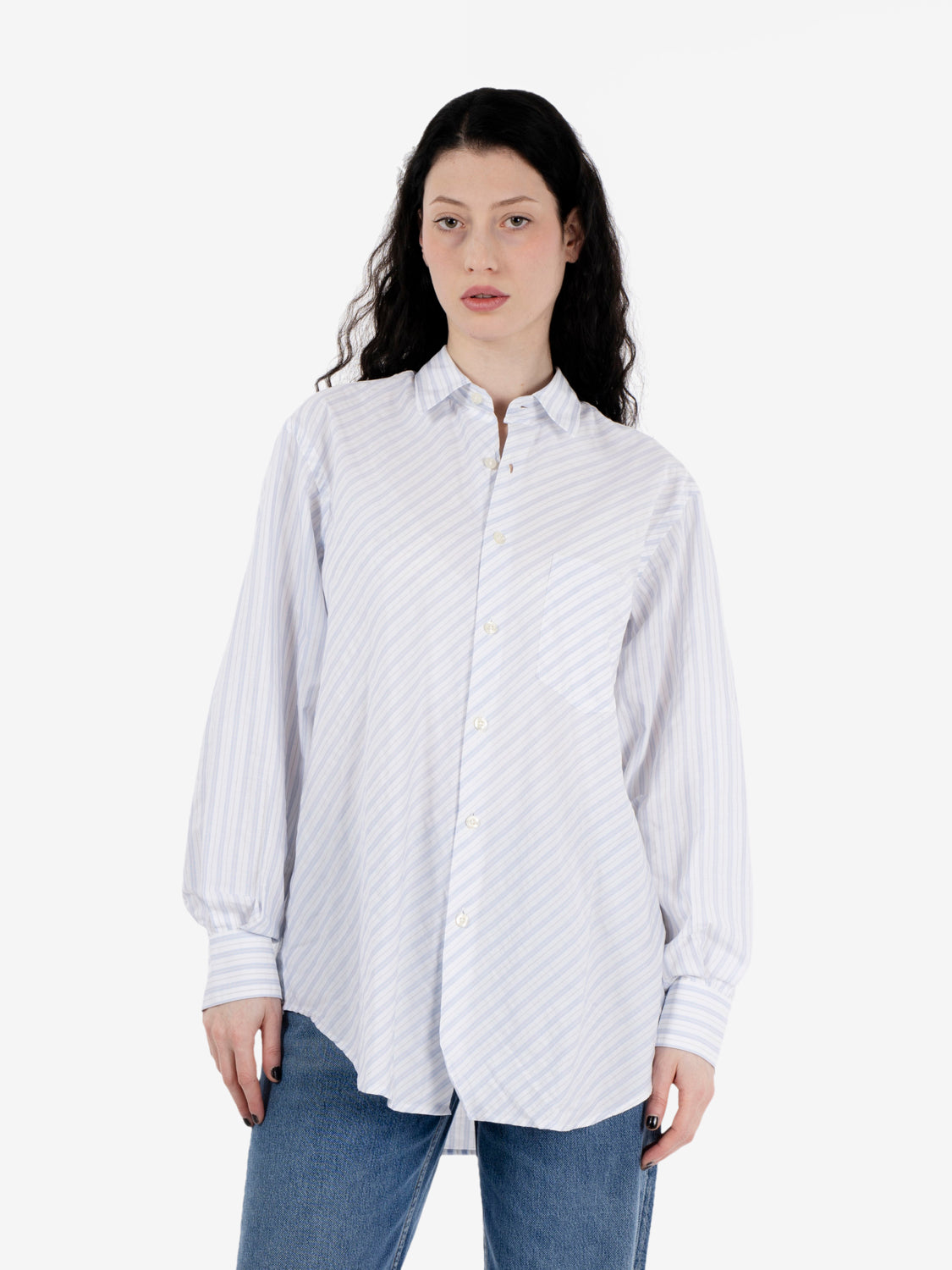 Garcon shirt RREVA HERZIGOVA Stripe Washed White/Sky