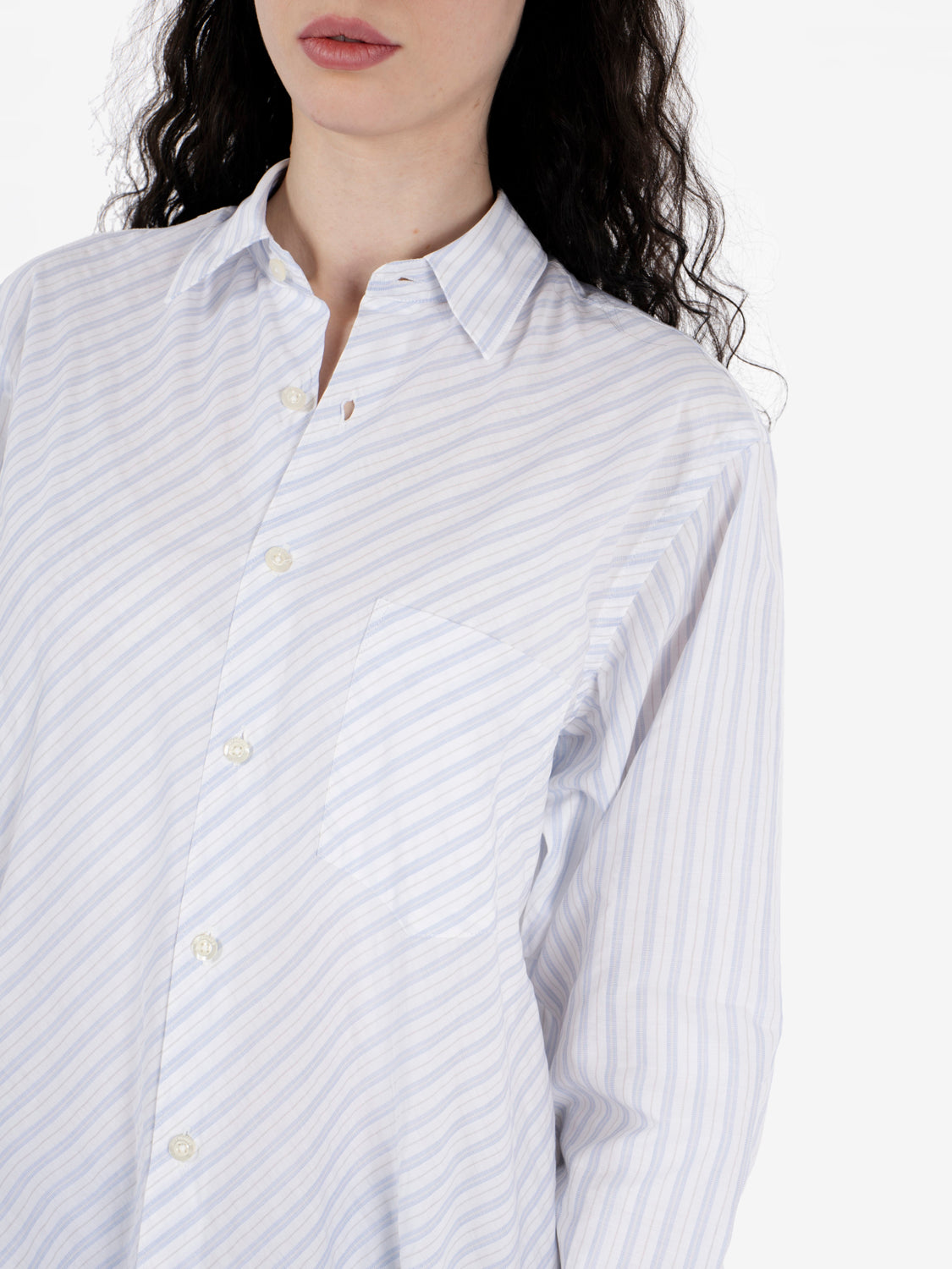 Garcon shirt RREVA HERZIGOVA Stripe Washed White/Sky