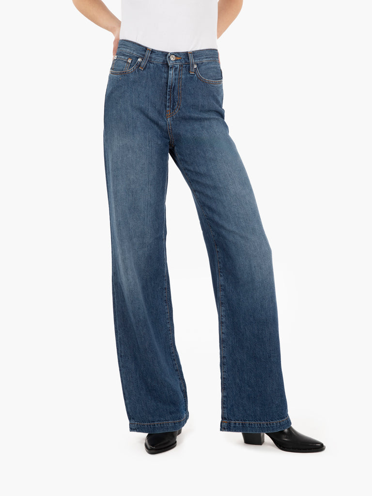 ROY ROGER'S - Jeans a palazzo Marta denim blu