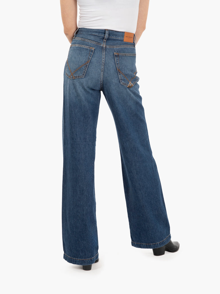 ROY ROGER'S - Jeans a palazzo Marta denim blu