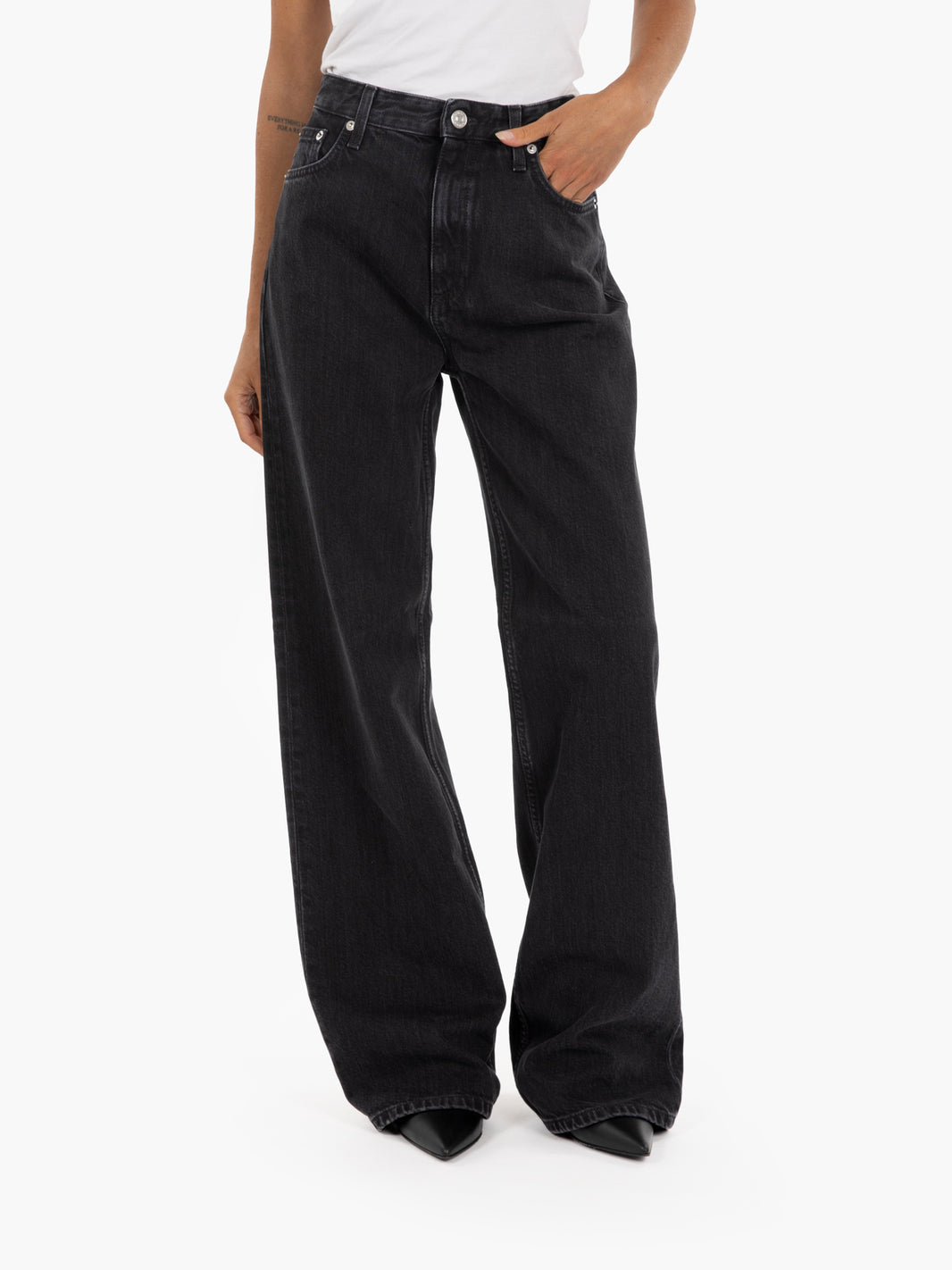 Jeans Super Wide denim black