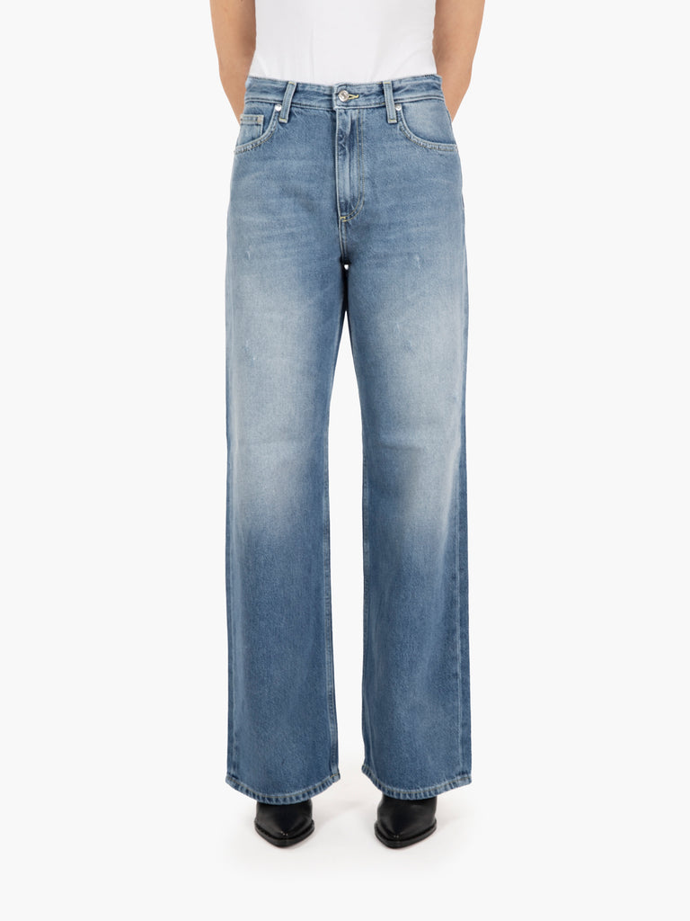 ROY ROGER'S - Jeans Lawrence wide vita bassa azzurro