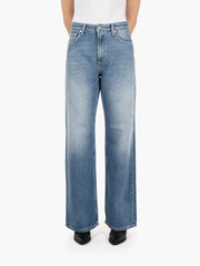 ROY ROGER'S - Jeans Lawrence wide vita bassa azzurro