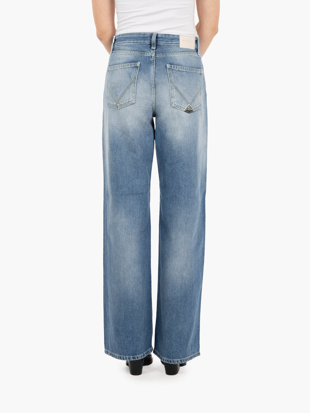 Jeans Lawrence wide vita bassa azzurro