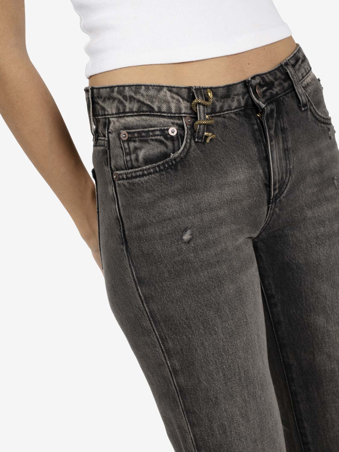 New Roy denim black wood