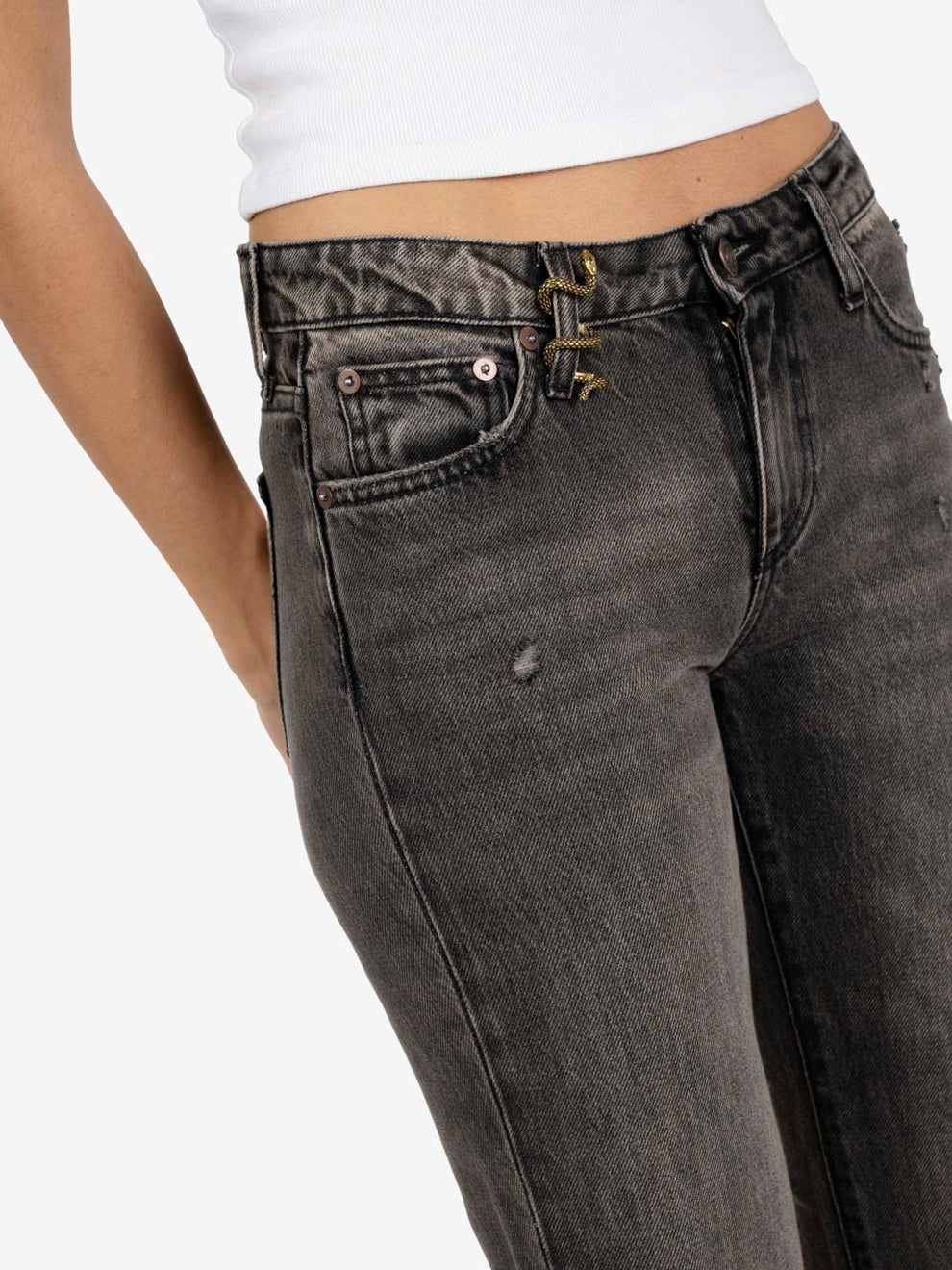 New Roy denim black wood
