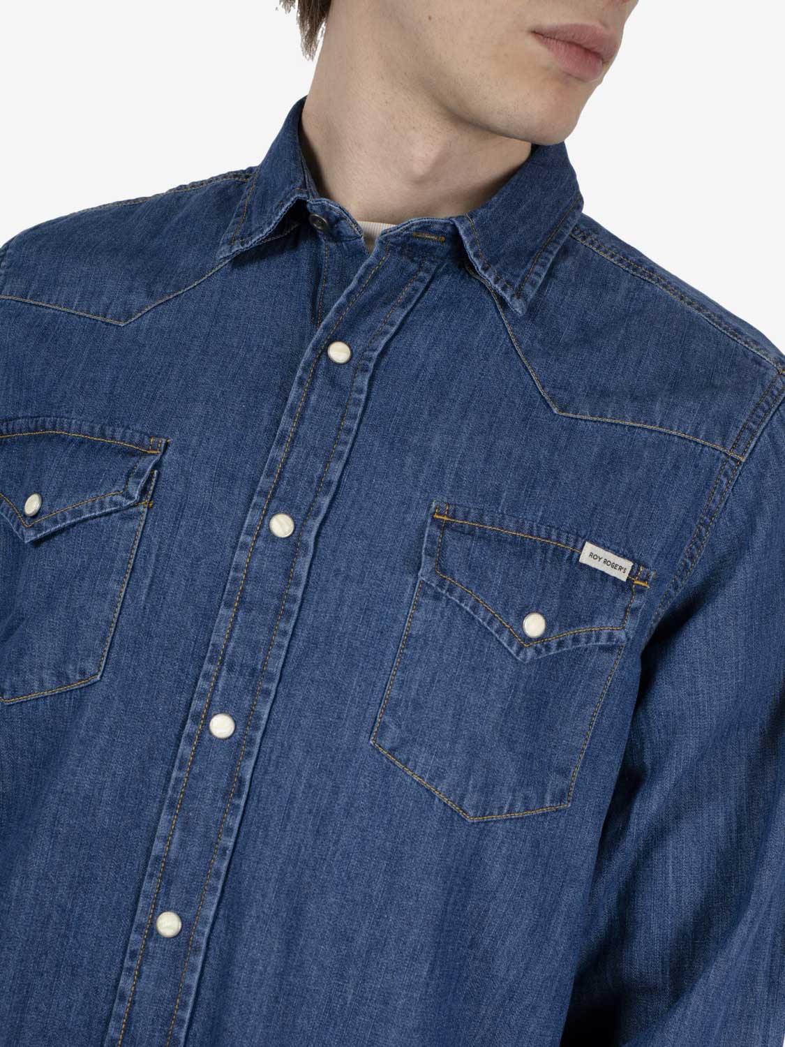 Shirt Martin denim mid wash blu
